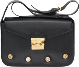 Ferragamo Pre-owned Icon studs Schoudertas - Dames - Vintage Schoudertas - Zwart - ONE Size - Leer - Vintage