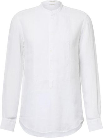 Massimo Alba Casual Shirt - Heren - Zakelijke Overhemden - Wit - L - Linnen - Overhemden