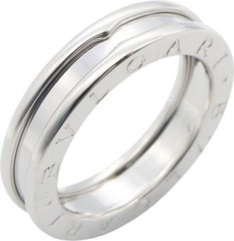 Bulgari Silver White Gold (18K) Band Ring (Pre-Owned)