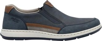 Rieker Schoenen, Heren, Blauw, 41 EU, Casual Gesloten Instappers