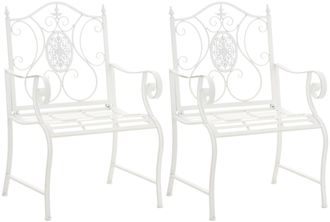 Clp Clp - Juego De 2 Sillas De Jard&iacute;n Punjab Blanco