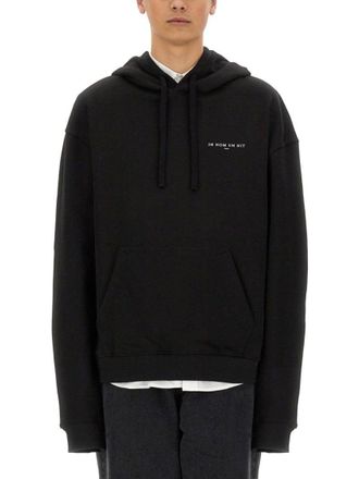 Ih Nom Uh Nit Relaxed Fit Black Hoodie With Graphic Design