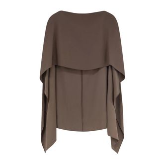 Alberta Ferretti Jassen, Dames, Bruin, ONE Size, Asymmetrische Cape