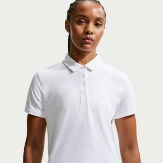 Nike Womens Victory Dri-FIT Short-Sleeve Golf Polo in White | FQ1574-100