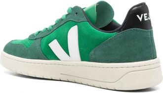 Veja Womens V-10 Sneaker Green Suede Rubber