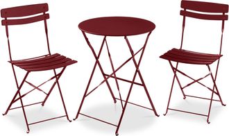 Best Choice Products 3-Piece Small Bistro Set, Folding Patio Furniture Set of 2 Chairs and Table