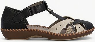 Rieker Womens Rieker DESIDERIA Womens T-strap Sandals Black - Size: 3.5