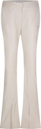 Off-white Womens Off White Leather Trousers in Sand/Violet - Size 12 UK