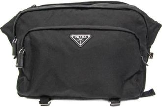 Prada Pre-owned Nylon prada-bags - Dames - Vintage Heuptassen - Zwart - ONE Size - Nylon - Vintage