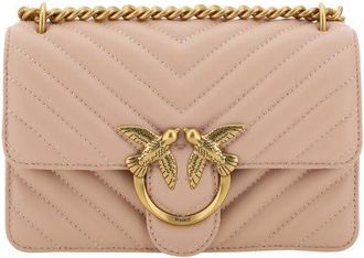 Pinko Womens Love ONE Mini DC Sheep Nappa C, O81Q_Cipria-Antique Gold