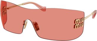 Miu Miu MUB53S 5AK20Y Womens Sunglasses Gold Size 144