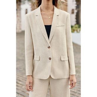 La petite &eacute;toile Blazerjasje in linnen/katoen, VIDAL