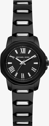 Michael Kors Petite Prescott Baguette Black-Tone Watch
