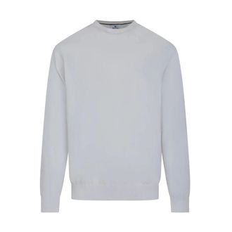 Aquascutum Jersey de punto de algod&oacute;n con cuello redondo - Knitwear - Hombre - Blanco - S