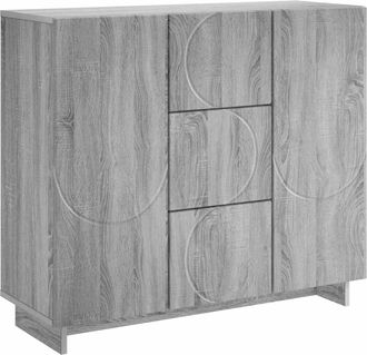 vidaXL Aparador Sonoma Gris 85,5 X 31 X 75 Cm Madera De Ingenier&iacute;a Vidaxl