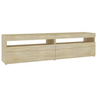 vidaXL Vidaxl - Muebles De Tv Con Luces Led 2 Unidades Roble Sonoma 75x35x40 Cm