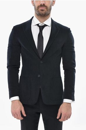 Corneliani CC COLLECTION Cotton-Blend Twill Blazer REFINED with Patch P size 50