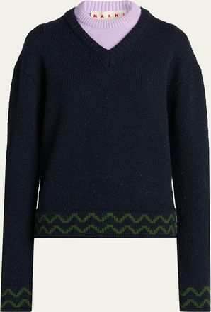 Marni Layered Wool Sweater