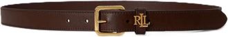 Ralph Lauren Cintura sottile in pelle - - Accessories - Donna - Marrone - S