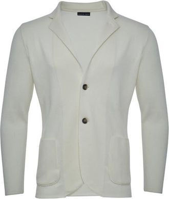 Emanuel Berg Premium Merino Wool Knit Sport Coat in Natural at Nordstrom, Size Xx-Large