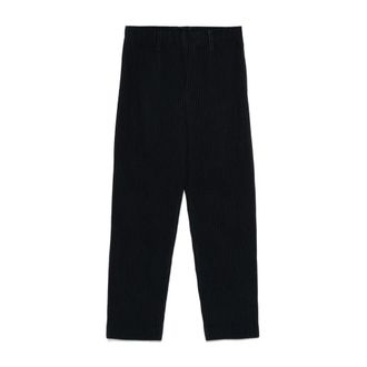 Issey Miyake Basic Pleated Trousers - male - Issey Miyake - Straight Trousers - Black - M - Trousers