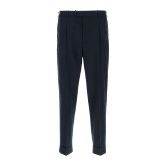 Pantaloni Torino Heren, Broeken, Blauw, Maat: M Katoen