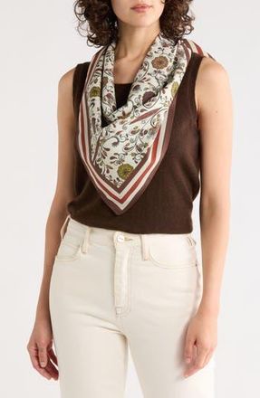 Steve Madden Soft Floral Scarf in Off White Multi at Nordstrom Rack
