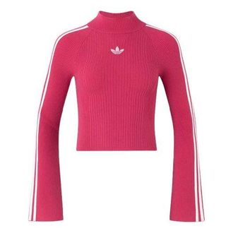 adidas (WMNS) adidas Originals Premium Knit Turtleneck Top Asia Sizing Pink JI7060