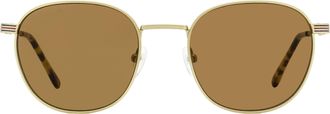 Lacoste L251S Oval Metal Frame Sunglasses - Gold