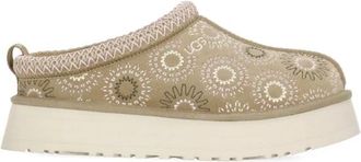 UGG Tazz Sun Stitch - Dames - Pantoffels - Beige - 37 EU - Leer - Schoenen