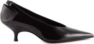 Gia Borghini Schoenen, Dames, Zwart, 37 EU, Zwarte Glanzende Leren Kitten Hak Pumps