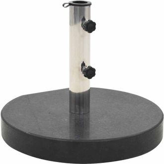 vidaXL Base De Sombrilla Redonda De Granito Negro 28,5 Kg Vidaxl