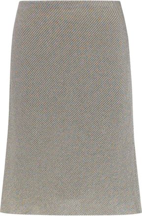 Miu Miu Grey Textured Mini Skirt