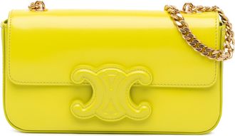 Celine Pre-owned Womens Teen Chain Besace Leather Bag - Lime Green - One Size