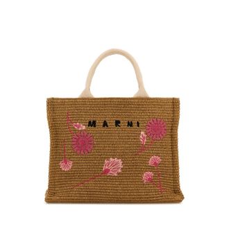 Marni Biscuit Raffia Small Shopping Bag