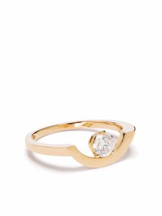 Loyal.e Paris Anello Intr&eacute;pide in oro giallo 18 carati con diamanti