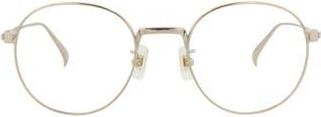 Dunhill 49mm Round Optical Glasses in Gold Gold Transparent at Nordstrom Rack
