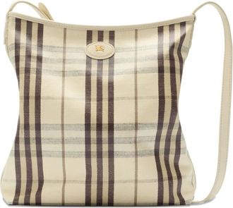 Burberry zip-fastening shoulder bag - women - Cotton/Viscose/Linen/Flax/Calf Leather - One Size - Neutrals