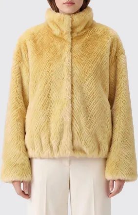 Forte_Forte Gilet in pelliccia sintetica blu con scollo a V