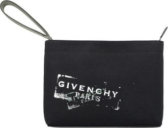 Givenchy Tote Pouch in Canvas - Heren - Clutches - Zwart - ONE Size - Katoen - Tassen