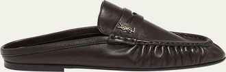 Saint Laurent Le Loafer Leather Penny Loafer Mules
