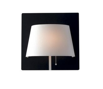 Luce-Ambiente-Design Wharol Led Wall Light With White Metal Structure With Black Lampshade 6w 4000k and Natural)