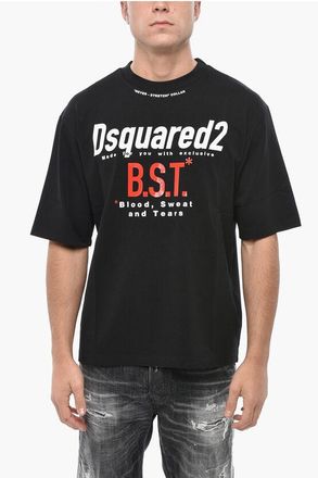 Dsquared2 Crew Neck BST Cotton T-Shirt with Print size Xxl
