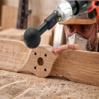 OEM Fresas Rotativas De Bola Para Amoladora Angular - Para Tallado Y Lijado De Madera (14 Mm, Plateadas, Para Amoladoras De 115 Y 125)