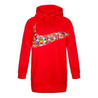 Nike (WMNS) Nike Sportswear CNY Logo Hoodie Red BV5984-600