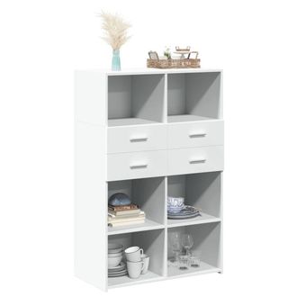 Berkfield Home Highboard White 80x42.5x124 cm Engineered Wood
