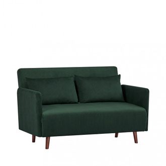 DRAWER Sof&aacute; cama de 2 plazas en pana de 120 cm - Verde oscuro