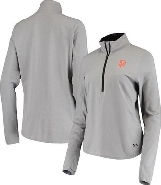 Under Armour Womens Under Armour Gray San Francisco Giants Tri-Blend Half-Zip Jacket at Nordstrom, Size Large