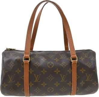 Louis Vuitton Papillon Monogram Canvas Brown Canvas Handbag (Pre-Owned)
