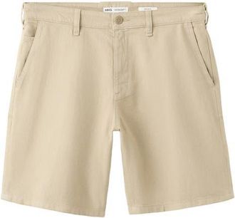 Mango Regular Fit Bermuda Shorts in Beige at Nordstrom, Size 30